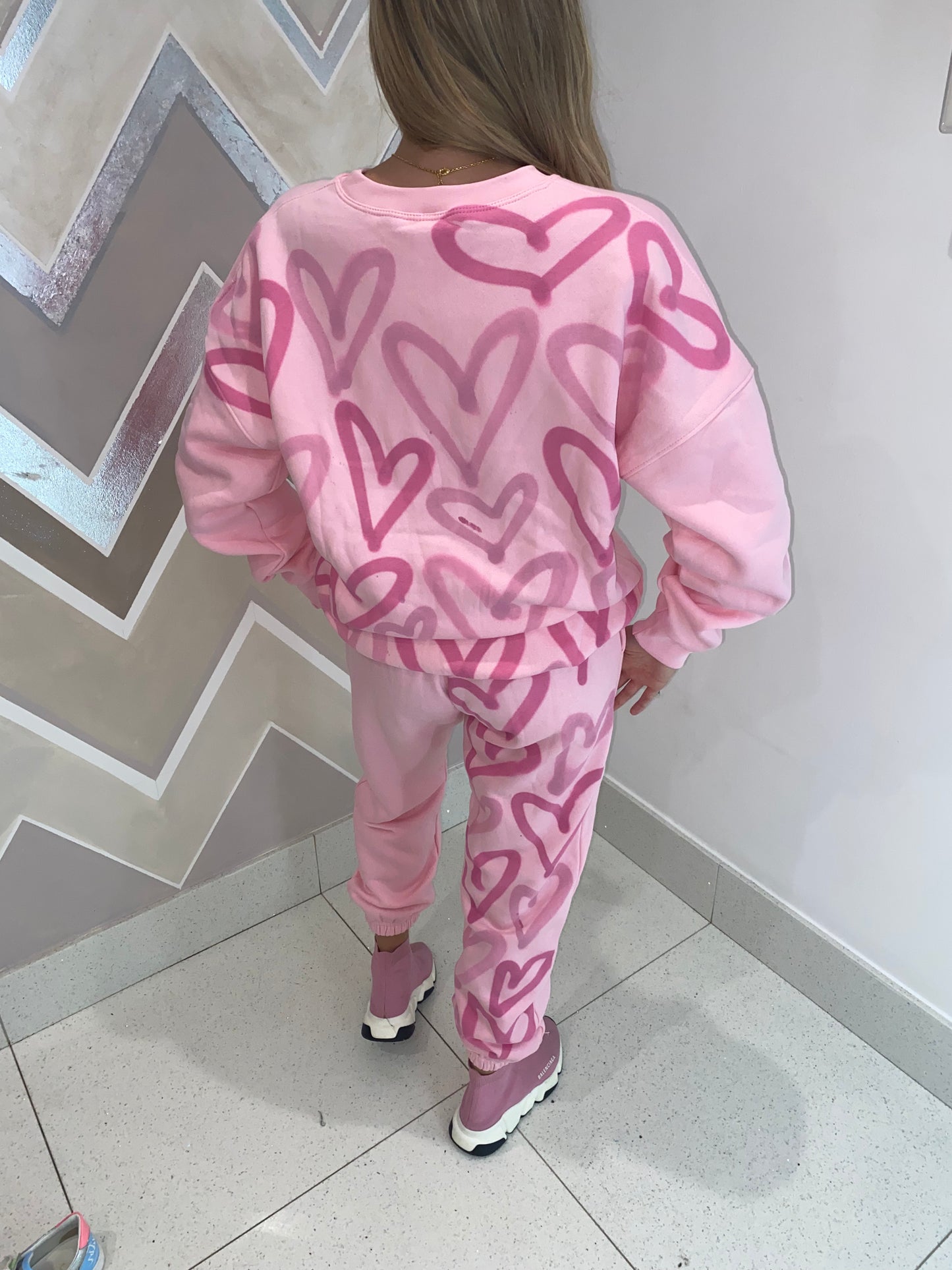 Pink hearts tracksuit💓