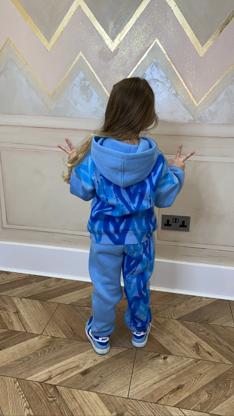 Kids blue heart tracksuit💙