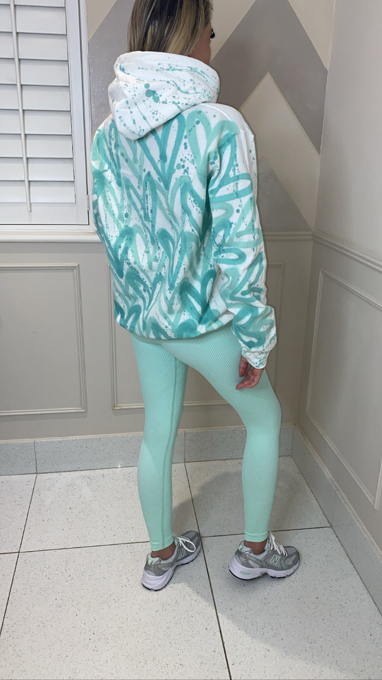 Mint heart legging set✌🏼