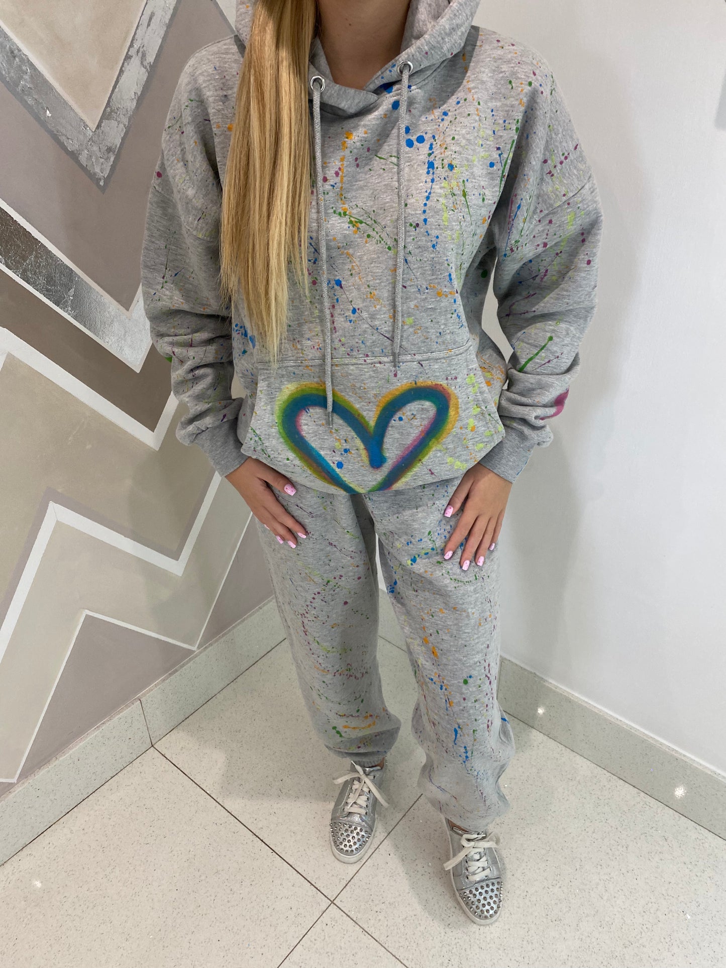 Peace+love tracksuit💚☮️💗