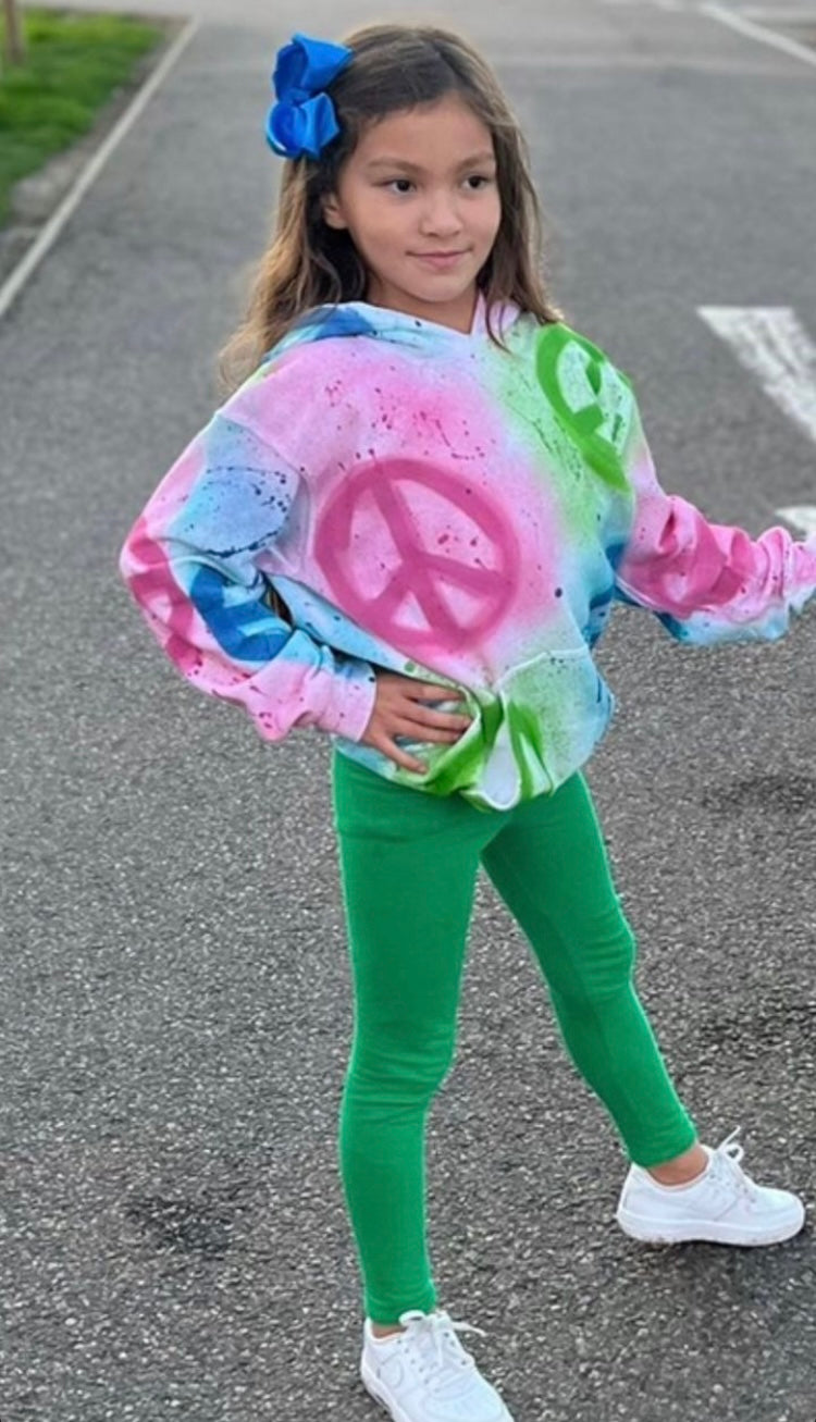 Multicoloured peace hoodie☮️🫶🏼