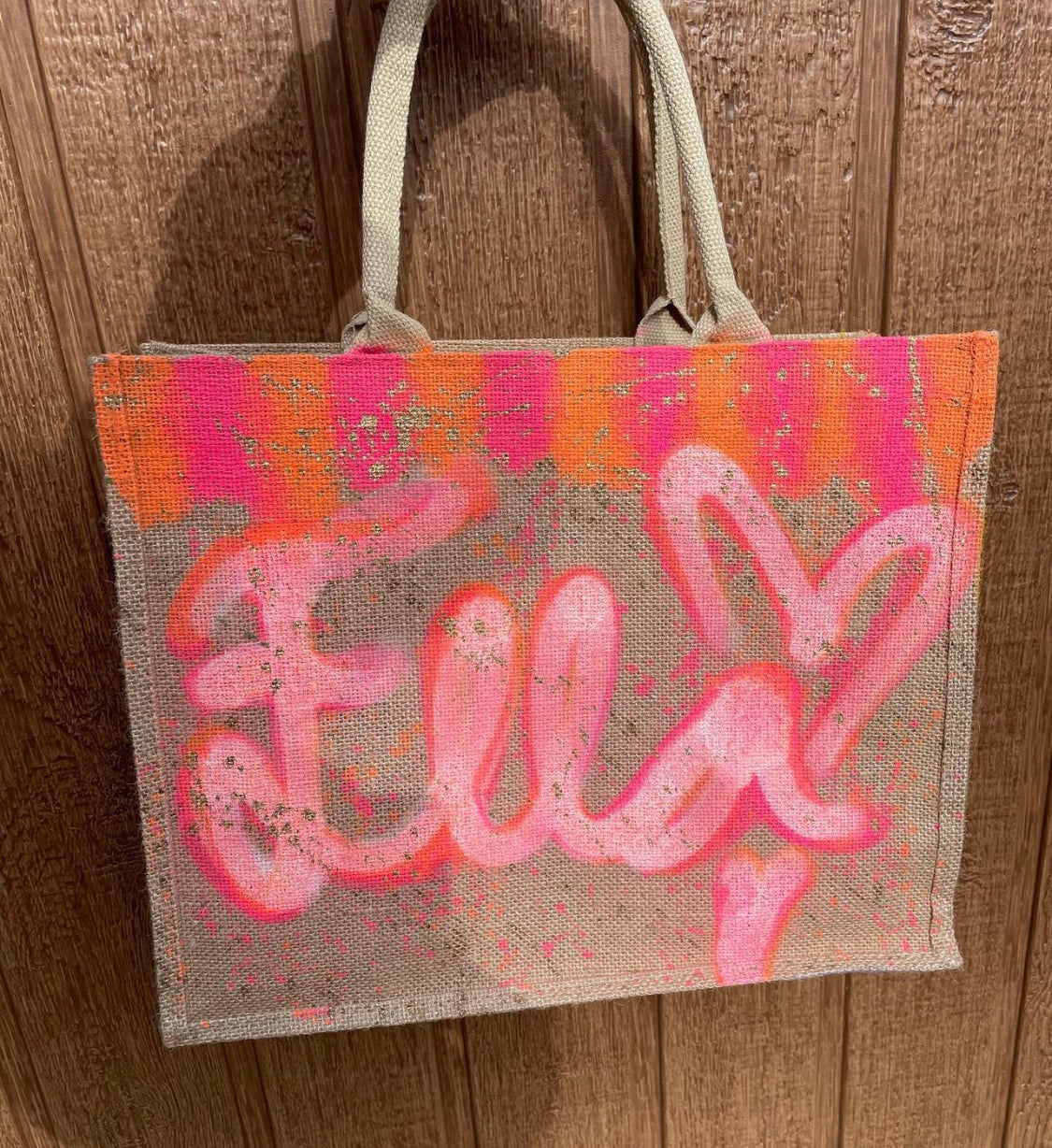 Neon personalised bag💗