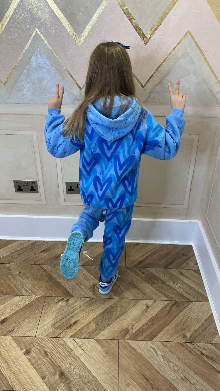 Kids blue heart tracksuit💙🙌🏼